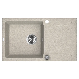 Granit Diskbänk <strong>Ardesia</strong>  Beige Matt 76x44 cm med Vattenlås