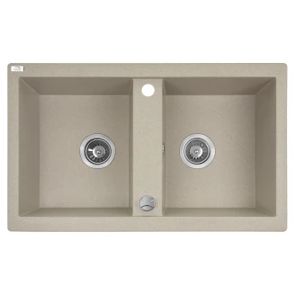 Granit Diskho <strong>Brava</strong>  Beige Matt 78x48 cm med Vattenlås