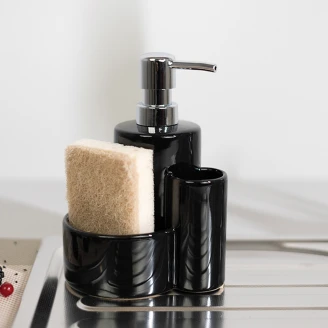 Keramisk Dispenser Mox Svart Blank