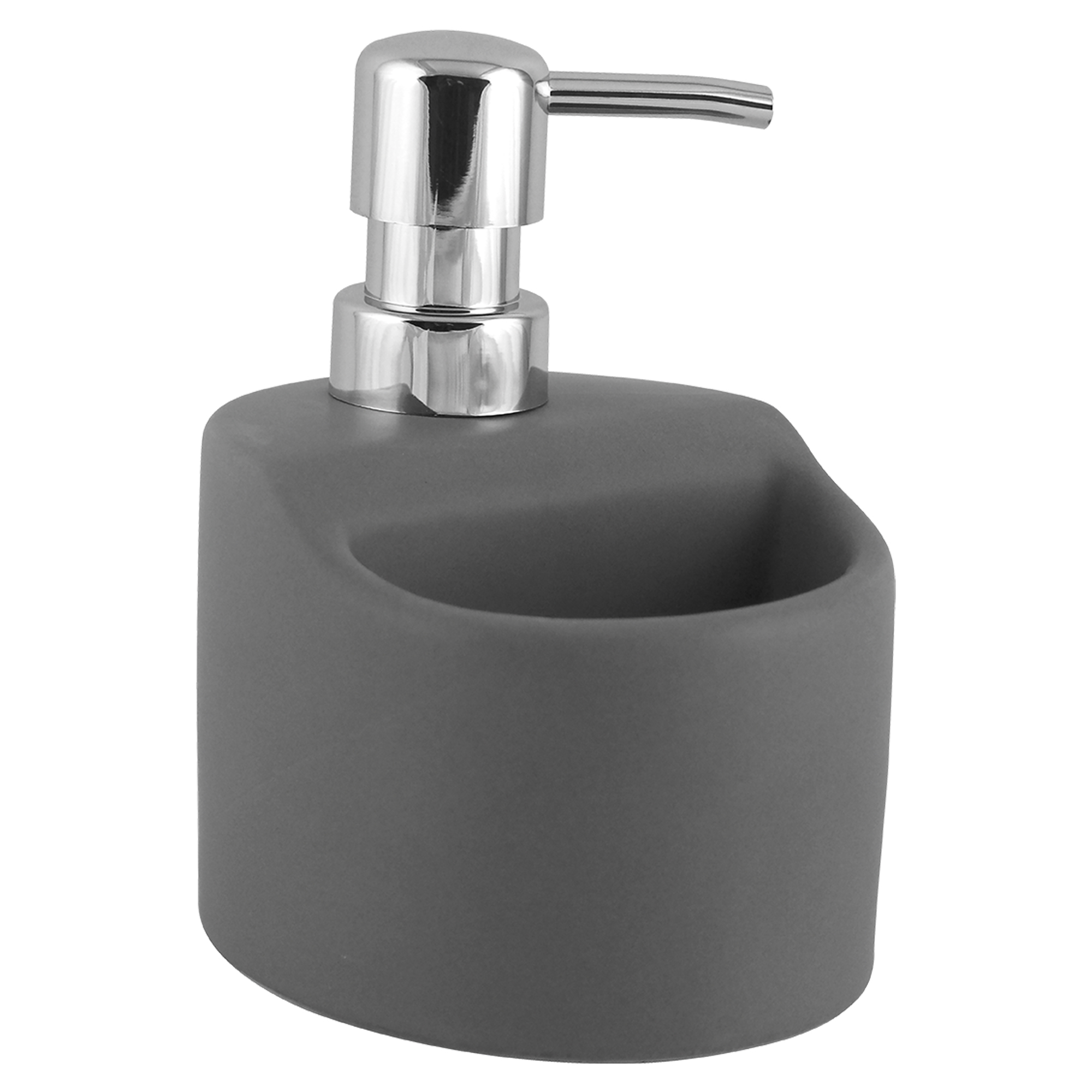 Keramisk Dispenser Scrub Grå-Krom Matt