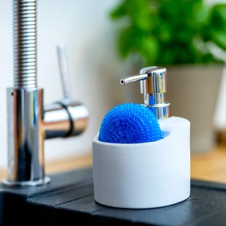 Keramisk Dispenser <strong>Scrub</strong>  Vit-Krom Matt