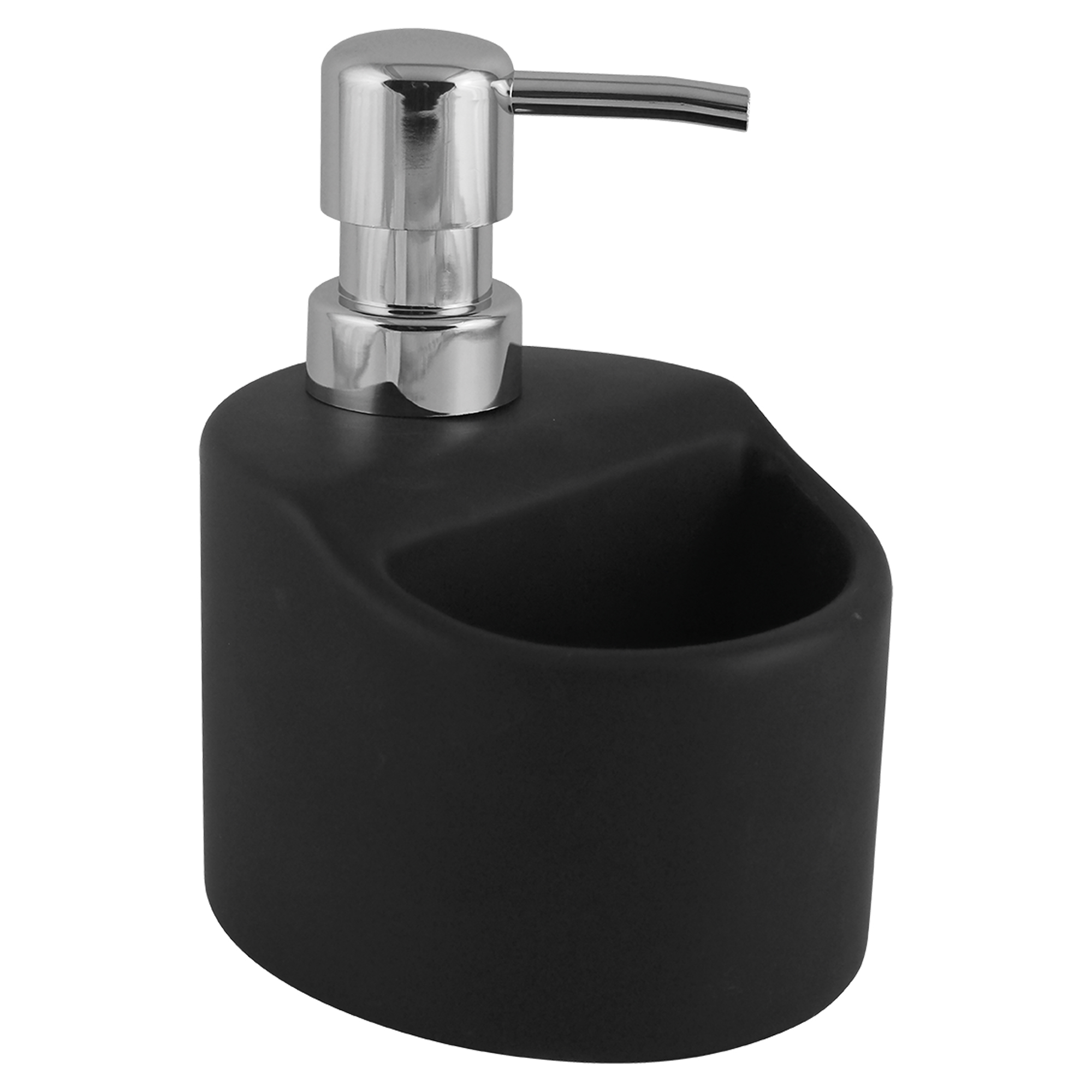 Keramisk Dispenser Scrub Svart-Krom Matt