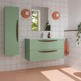 Tvättställsskåp <strong>Impero</strong>  Oliv Matt 100 cm med Handfat