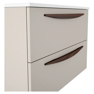 Badrumskommod <strong>Impero</strong>  Beige Matt 120 cm med Handfat