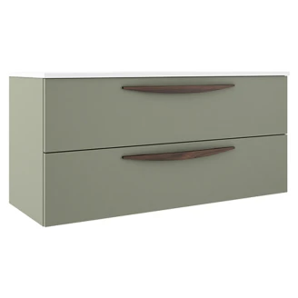 Tvättställsskåp <strong>Impero</strong>  Oliv Matt 120 cm med Handfat
