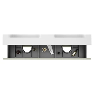 Dubbelt Badrumskommod <strong>Impero</strong>  Oliv Matt 120 cm med Handfat