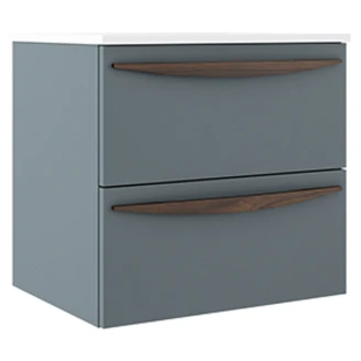 Tvättställsskåp <strong>Impero</strong>  Blå Matt 60 cm med Handfat