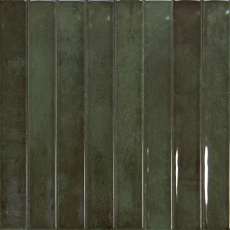 Kakel <strong>Artefact</strong>  Mörkgrön Blank 5x40 cm