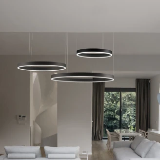 Nova Luce Hängande Lampa <strong>Motif</strong>  Svart Trippel med Fjärrkontroll