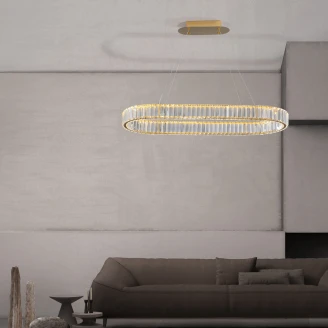 Nova Luce Hängande Lampa Aurelia Guld Oval