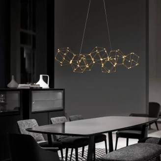 Nova Luce Hängande Lampa <strong>Nebula Beta</strong>  Guld L