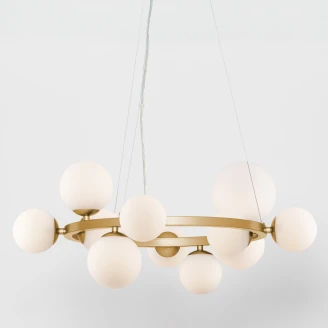 Nova Luce Hängande Lampa <strong>Odillia</strong>  Guld, Vit Rund