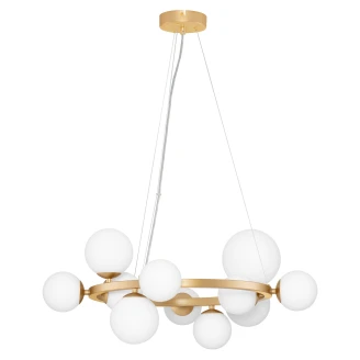 Nova Luce Hängande Lampa <strong>Odillia</strong>  Guld, Vit Rund