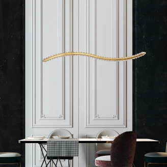Nova Luce Hängande Lampa <strong>Aurelia</strong>  Guld Våg Enkel