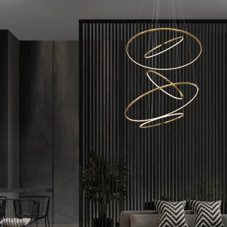 Nova Luce Hängande Lampa <strong>Nudos</strong>  Guld