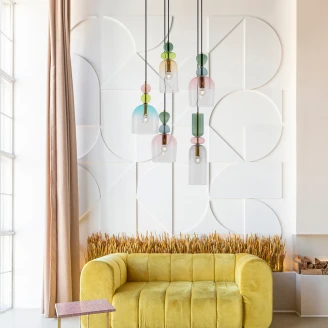 Nova Luce Hängande Lampa <strong>Murano Delta</strong>  Flerfärgad 5 Ljuskällor