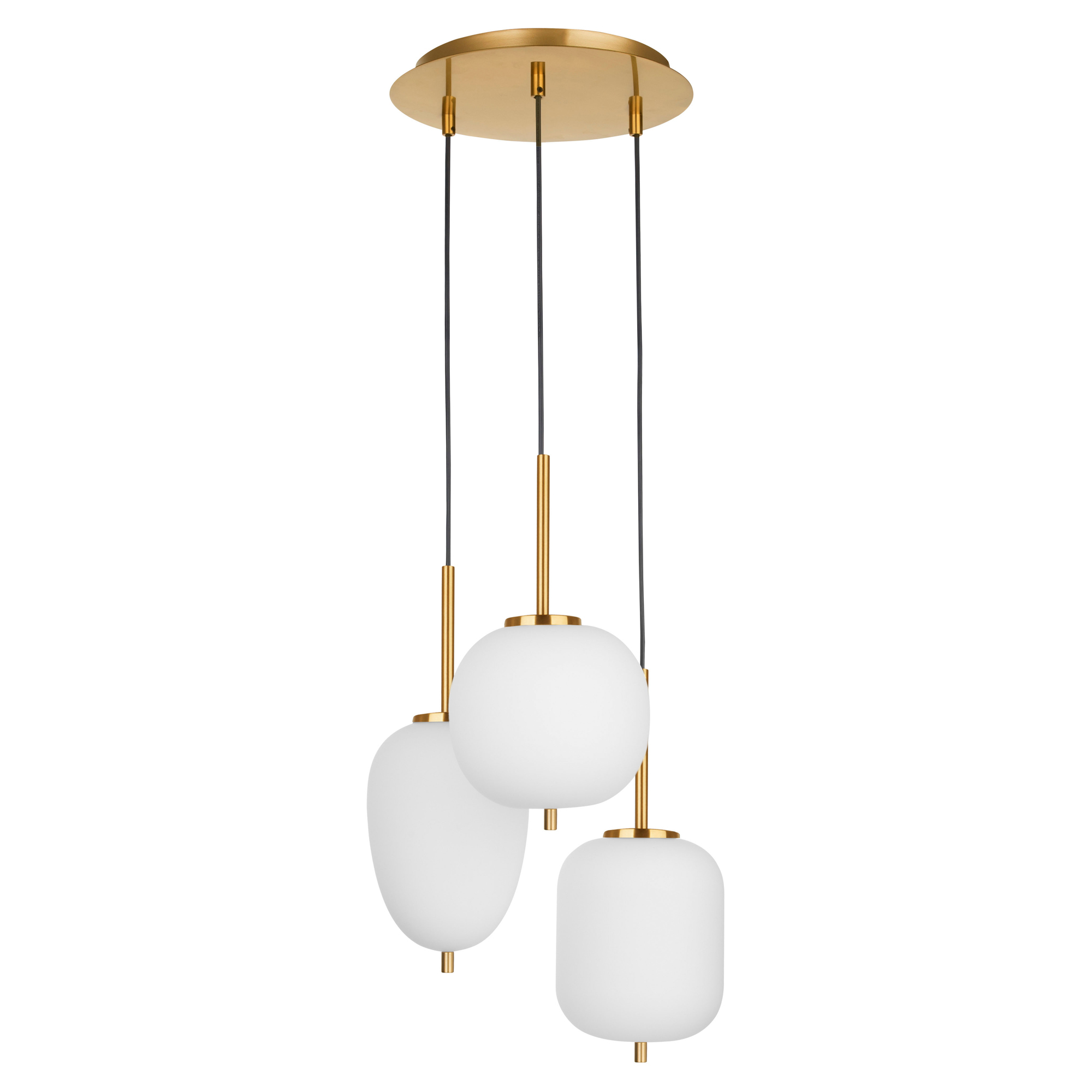 Nova Luce Hängande Lampa Trippel Lato Guld, Vit