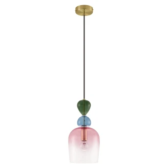 Nova Luce Hängande Lampa <strong>Murano Delta</strong>  Rosa M