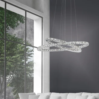 Nova Luce Hängande Lampa <strong>Celine</strong>  Krom L