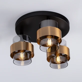 Nova Luce Taklampa <strong>Sianna</strong>  Mörkgrå, Guld