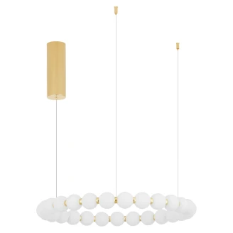 Nova Luce Hängande Lampa <strong>Perla</strong>  Guld, Vit Ø 62 cm