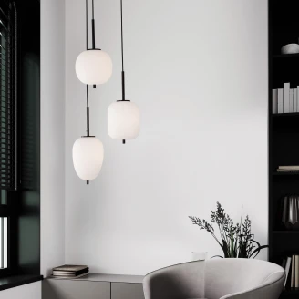 Nova Luce Hängande Lampa Trippel <strong>Lato</strong>  Svart, Vit