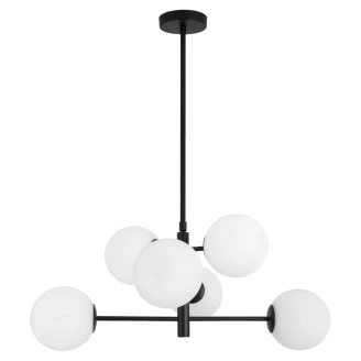 Nova Luce Hängande Lampa <strong>Impero Ny</strong>  Svart, Vit 70 cm