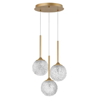 Nova Luce Hängande Lampa 3 Ljuskällor Guld, Transparent
