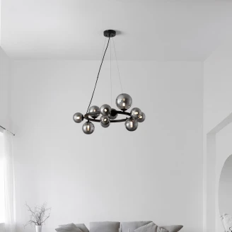 Nova Luce Hängande Lampa <strong>Odillia</strong>  Svart, Grå Ø 65 cm