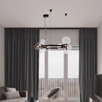 Nova Luce Hängande Lampa <strong>Odillia</strong>  Svart, Vit Ø 65 cm