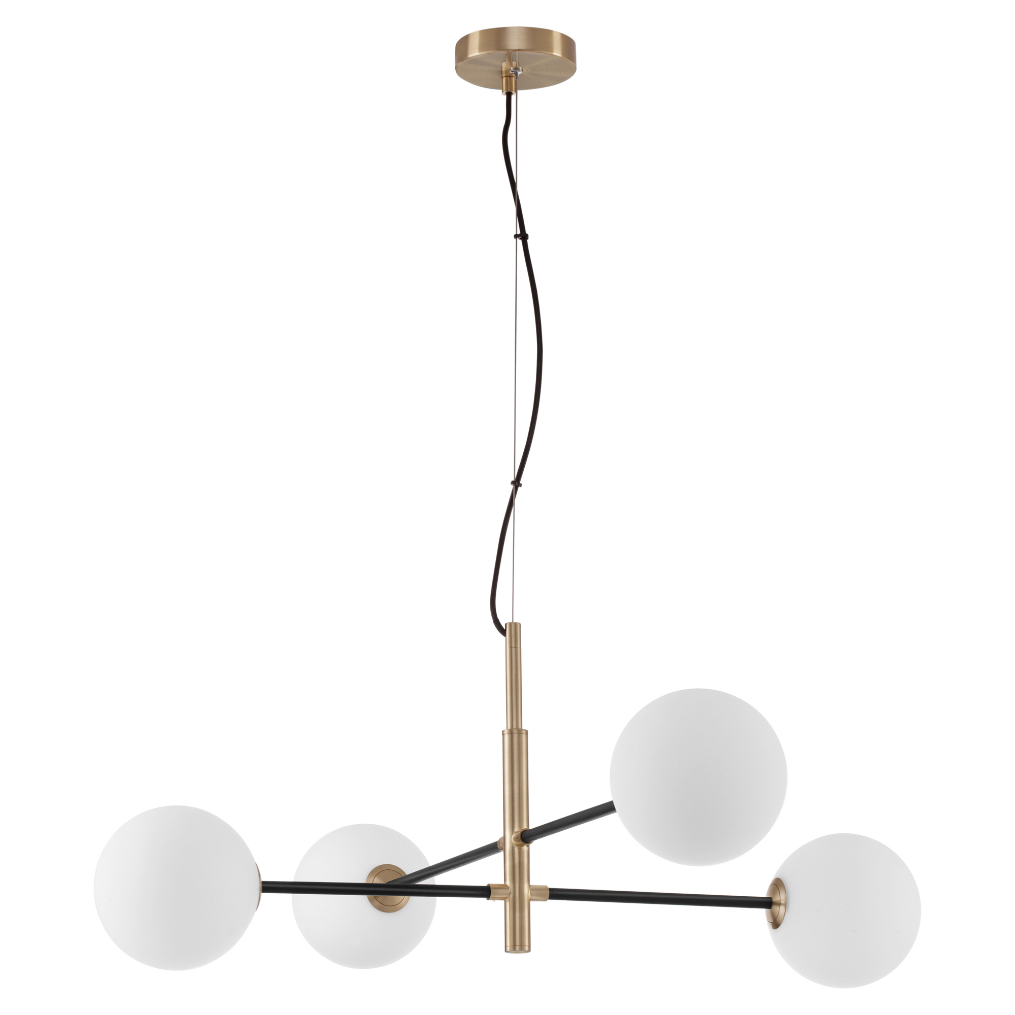 Nova Luce Hängande Lampa Vitra Guld, Vit 4 Ljuskällor