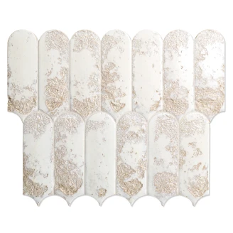 Natucer Kakel <strong>Palmetto</strong>  Antique Pearl-Blank 7x20 cm