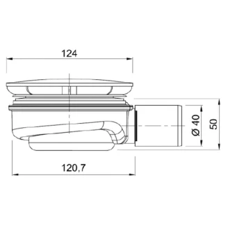 Avlopp för Duschkar InnoDrain 90 mm Krom