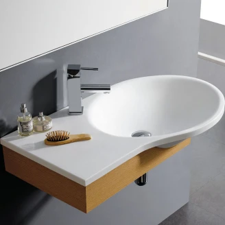 Bathco Tvättställ <strong>Resin</strong>  Nantes Vit Blank 80 cm