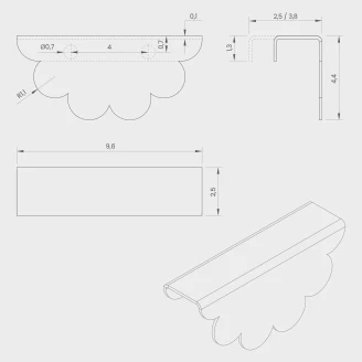 <strong>Desiva Handtag</strong>  Cloud Kornblå 1 st
