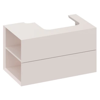 Ravak Tvättställsskåp Lite Rosa Matt med 2 Lådor 80 cm Höger & Handfat S