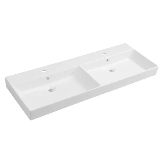 Dubbelt Tvättställ <strong>Serin</strong>  Vit Blank 120x46 cm