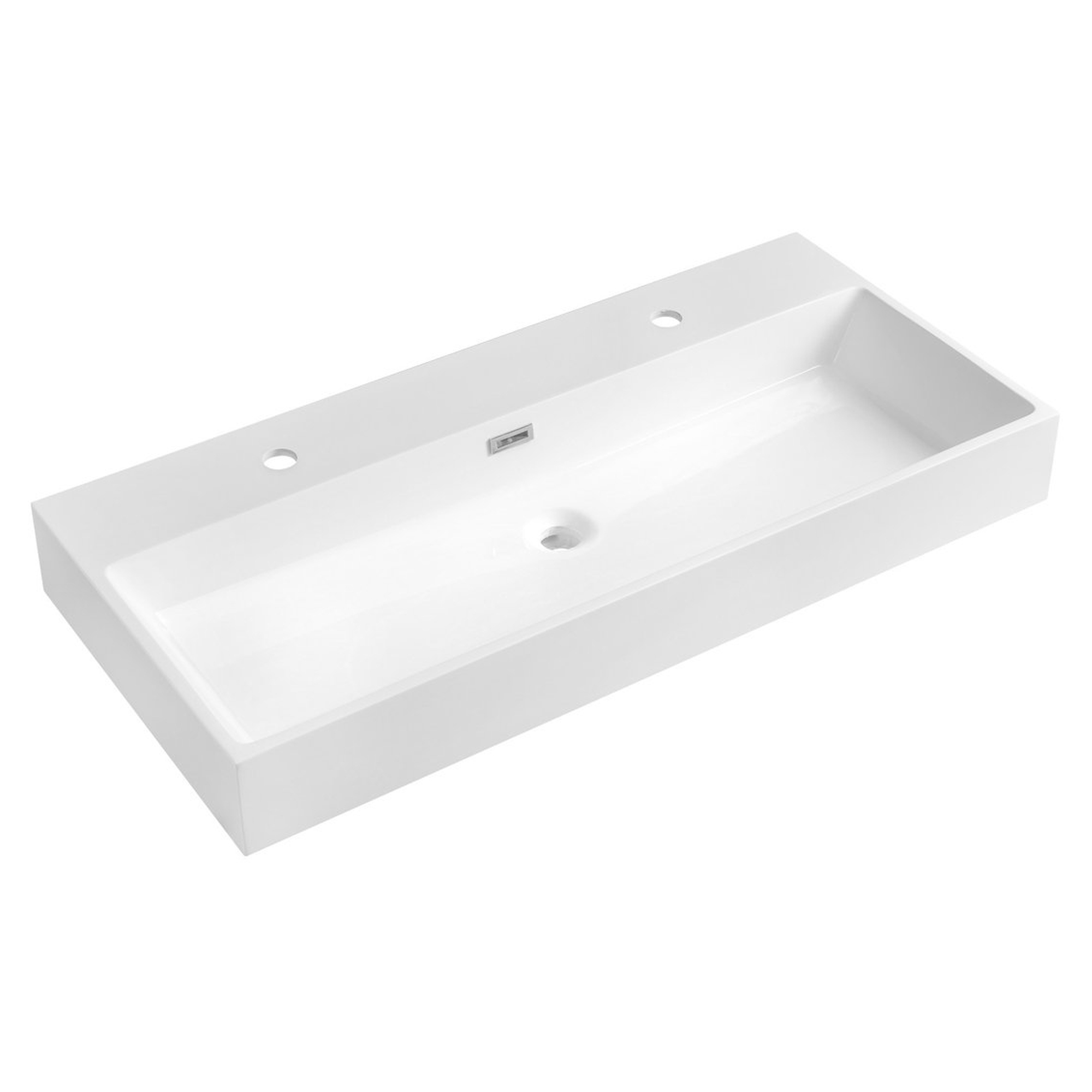 Tvättställ Navia Vit Blank 100x46 cm Tvåhåls