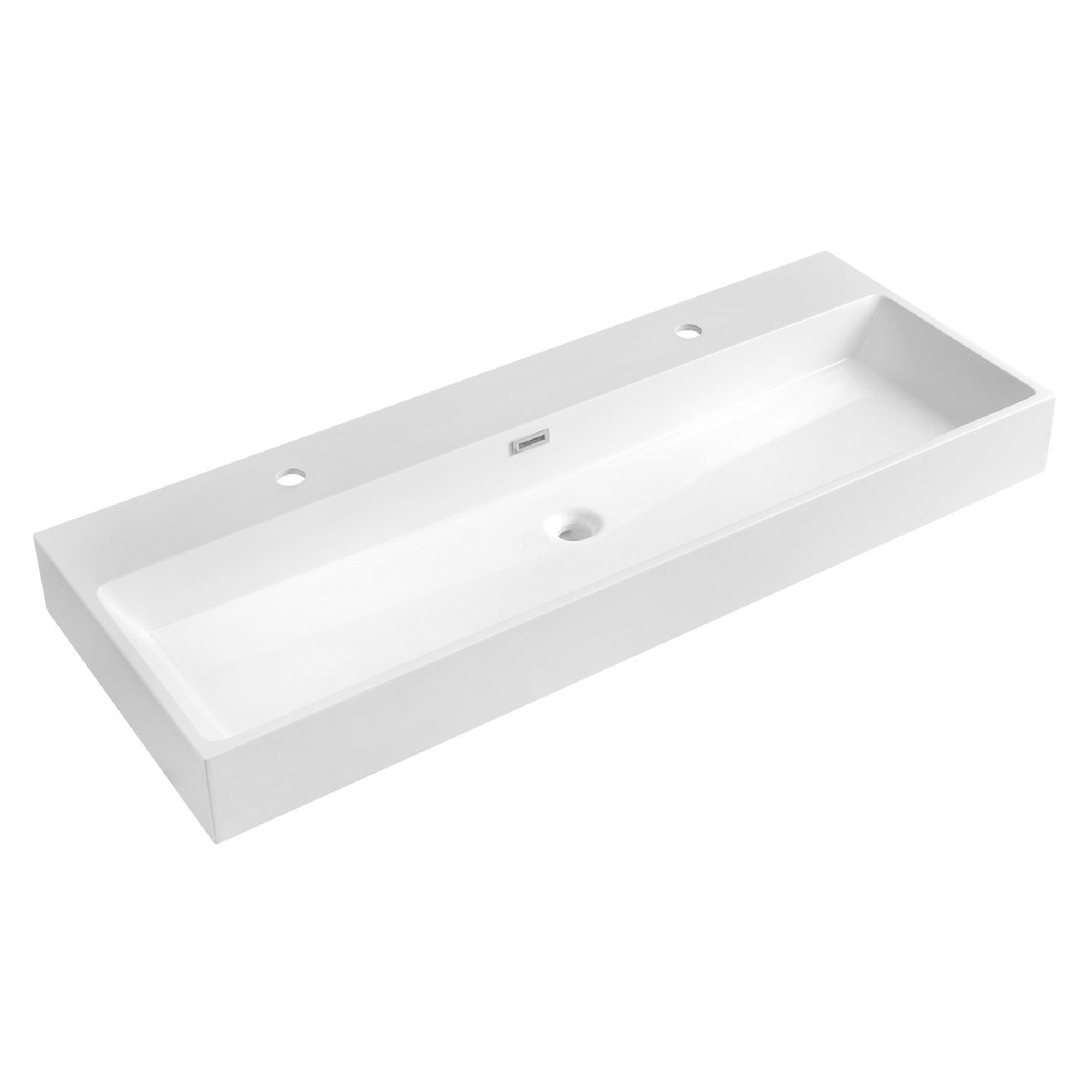 Tvättställ Navia Vit Blank 120x46 cm Tvåhåls