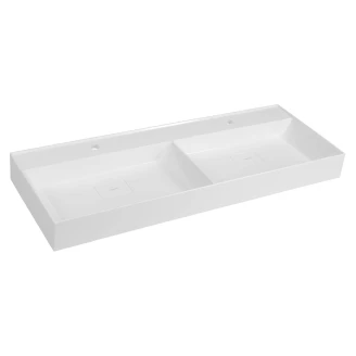 Dubbelt Tvättställ <strong>Orvessa</strong>  Vit Blank 119x44 cm