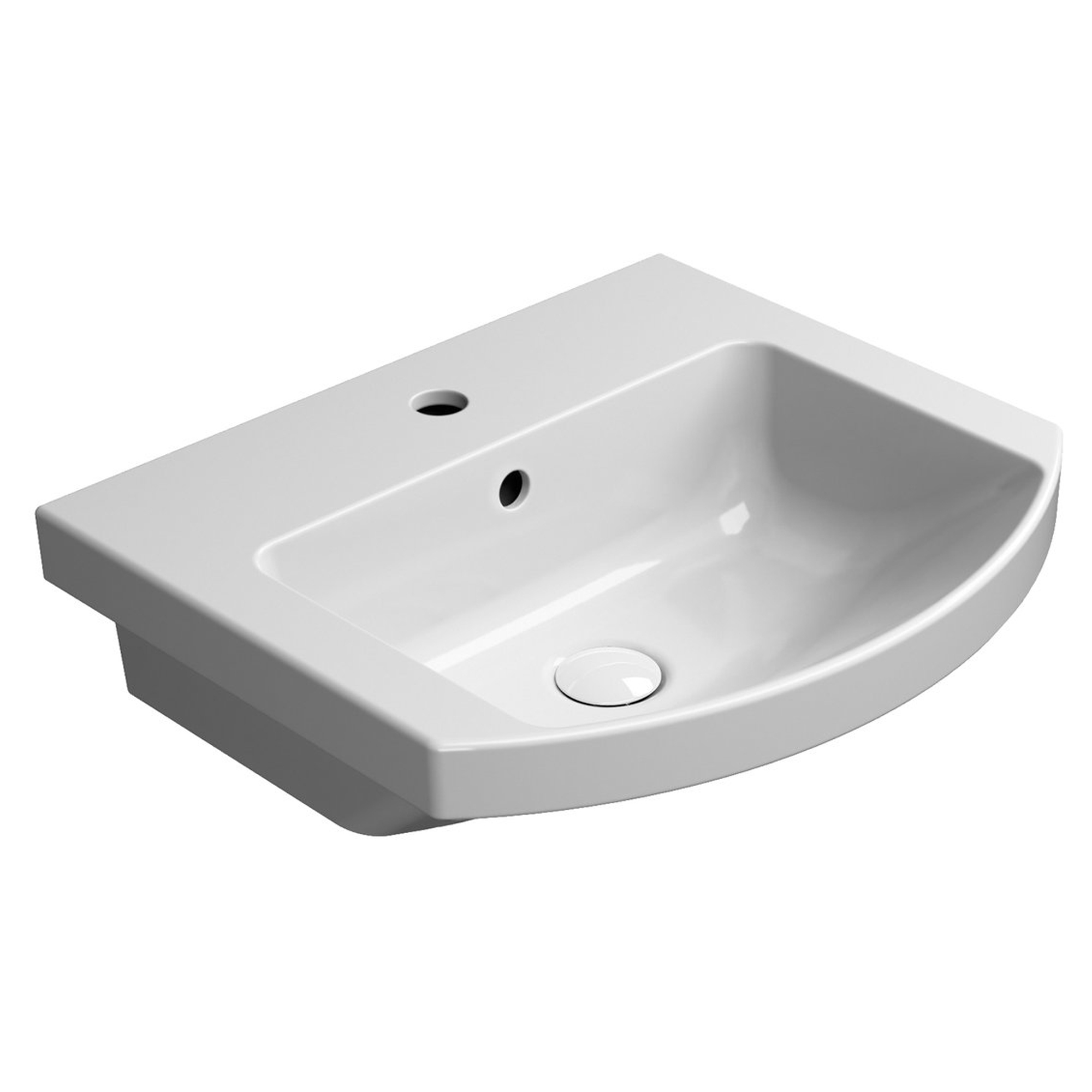 Tvättställ Serava Oval Vit Blank 51x45 cm