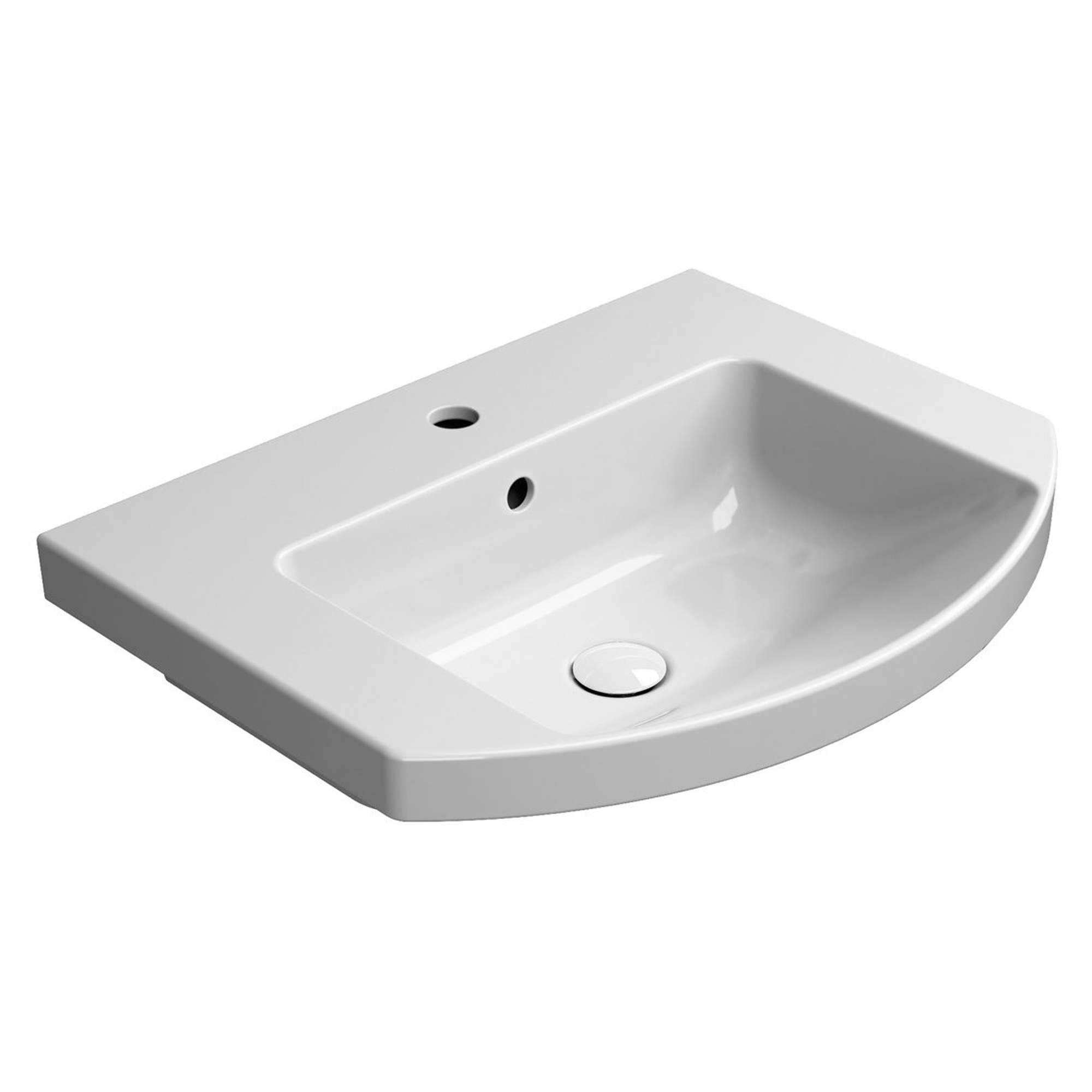 Tvättställ Serava Oval Vit Blank 60x49 cm