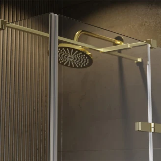 FYNDVARA Duschhörn <strong>Torre</strong>  Guld 6 mm 120x90 cm Höger
