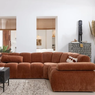 Woood Soffa Höger <strong>Mojo</strong>  Rostbrun 310 cm
