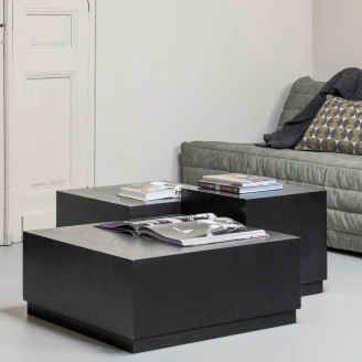Woood Set med Sidobord 3 st <strong>Pim</strong>  Svart