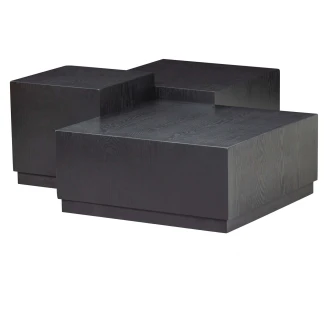 Woood Set med Sidobord 3 st <strong>Pim</strong>  Svart