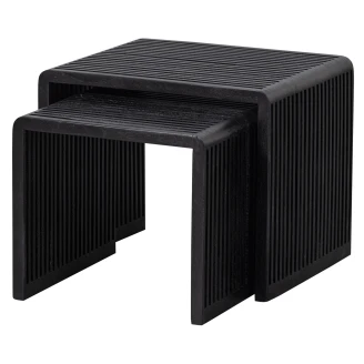 Woood Set med Sidobord 2 st <strong>Willa</strong>  Svart