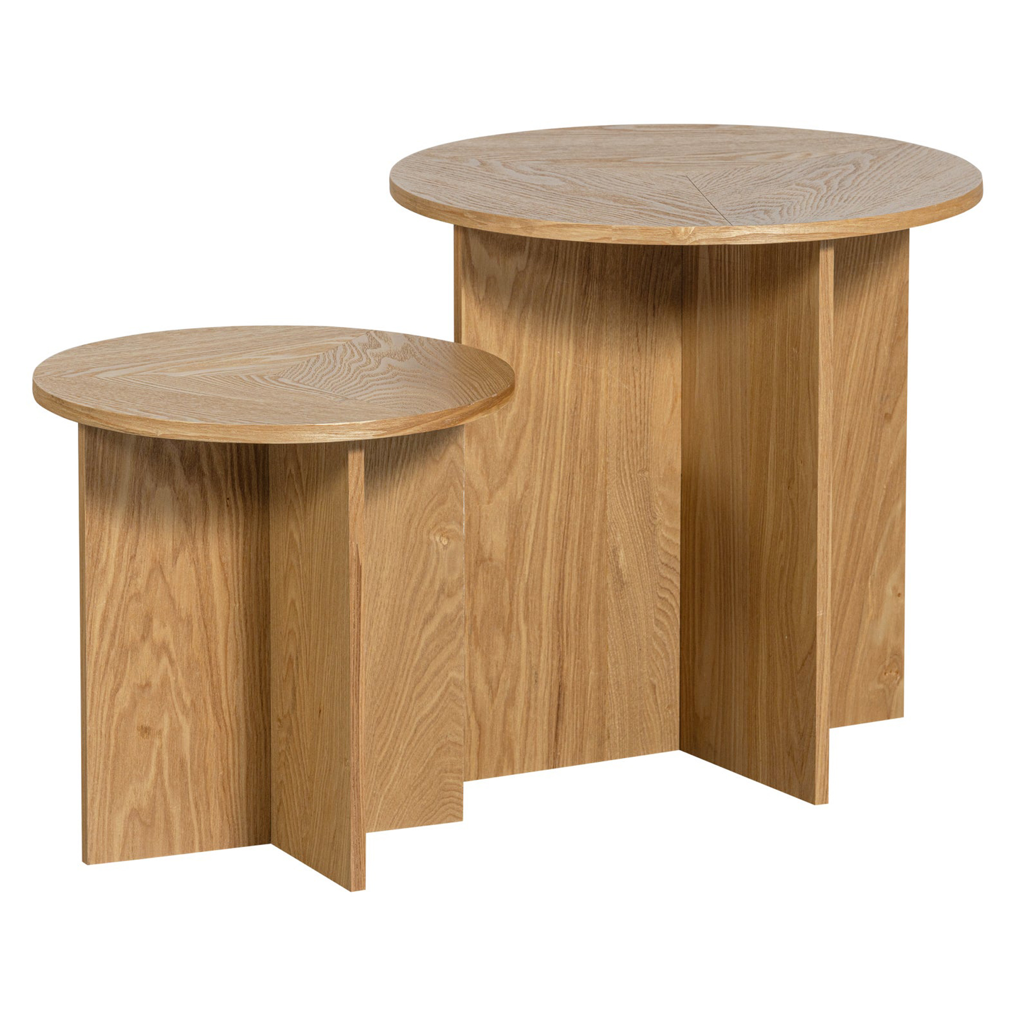 Woood Set med Sidobord 2 st Lina Beta Beige