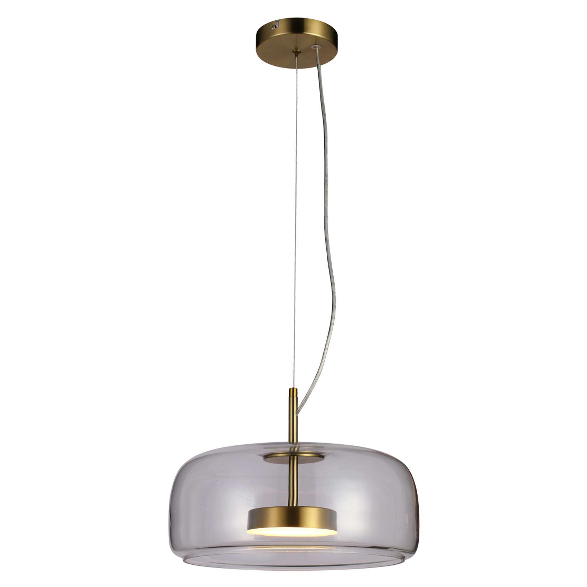 Hängande Lampa Aurelio M Guld, Transparent Blank