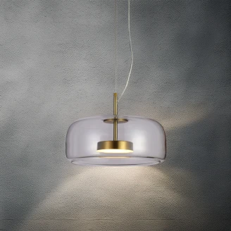 Hängande Lampa <strong>Aurelio</strong>  M Guld, Transparent Blank